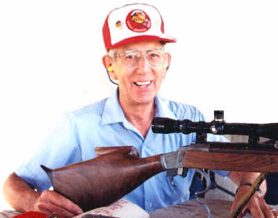 Ed shooting his Yost Single Shot Schuetzen Rifle